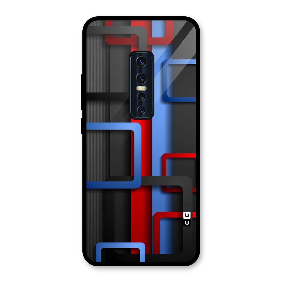 Abstract Box Glass Back Case for Vivo V17 Pro