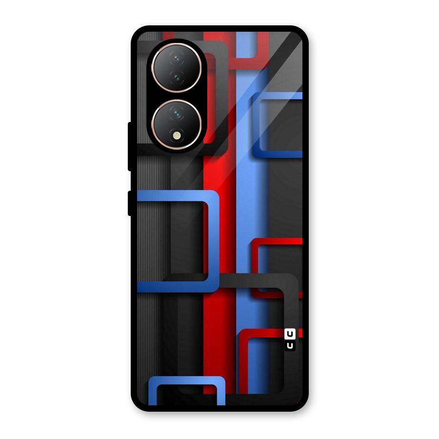 Abstract Box Glass Back Case for Vivo Y100A