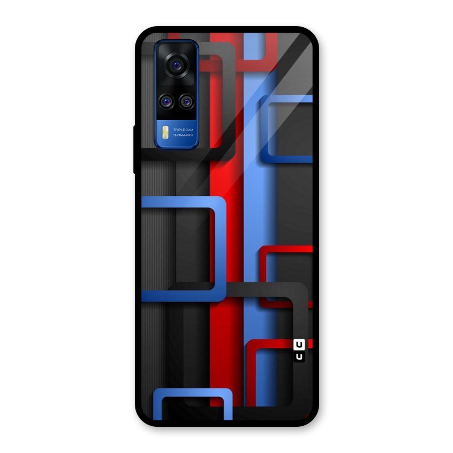 Abstract Box Glass Back Case for Vivo Y31