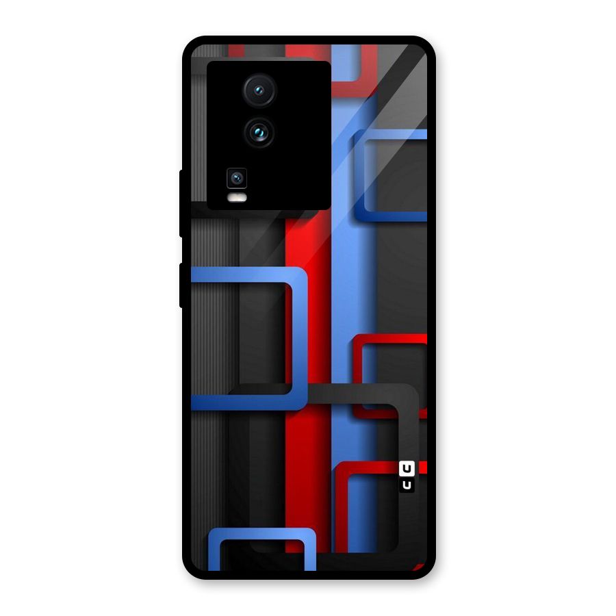 Abstract Box Glass Back Case for Vivo iQOO Neo 7