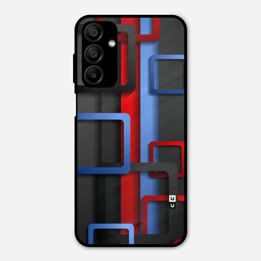 Abstract Box Metal Back Case for Galaxy A15 5G