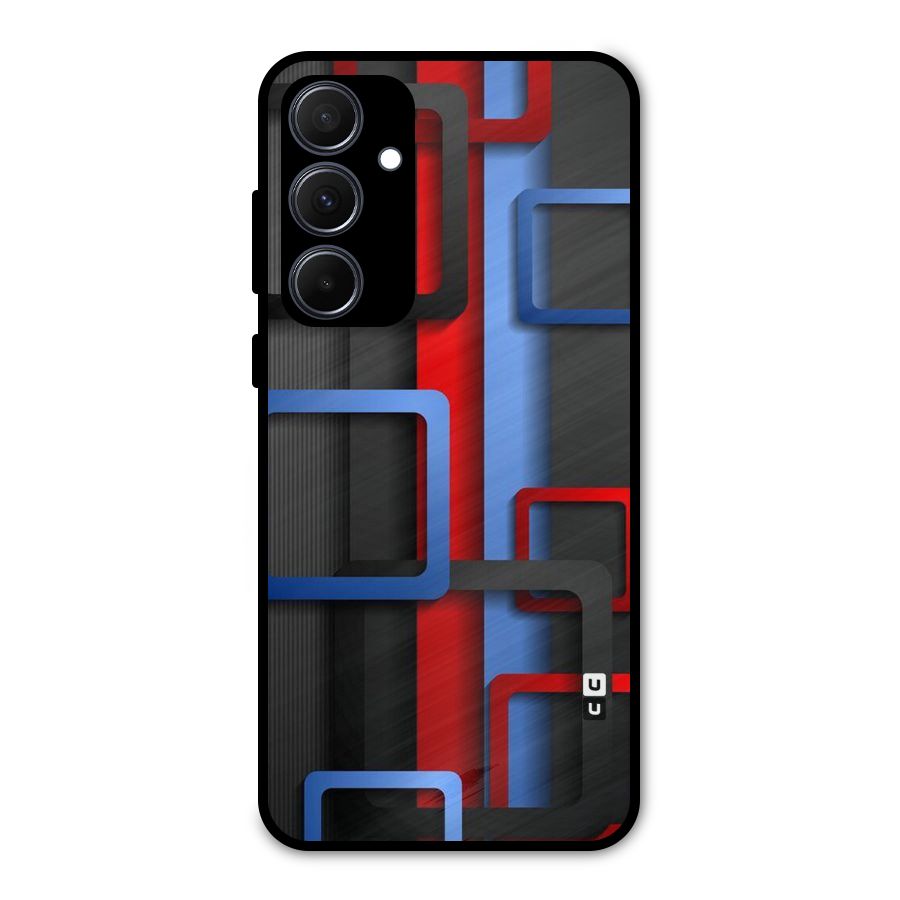 Abstract Box Metal Back Case for Galaxy A35