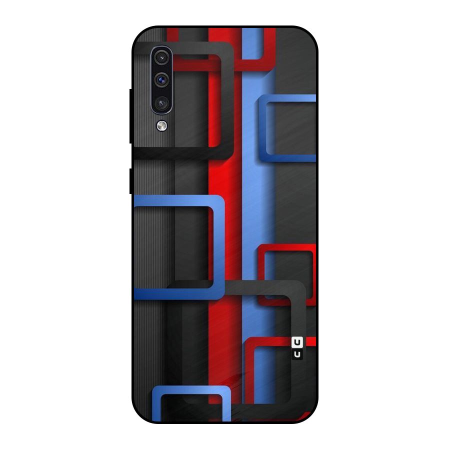 Abstract Box Metal Back Case for Galaxy A50s