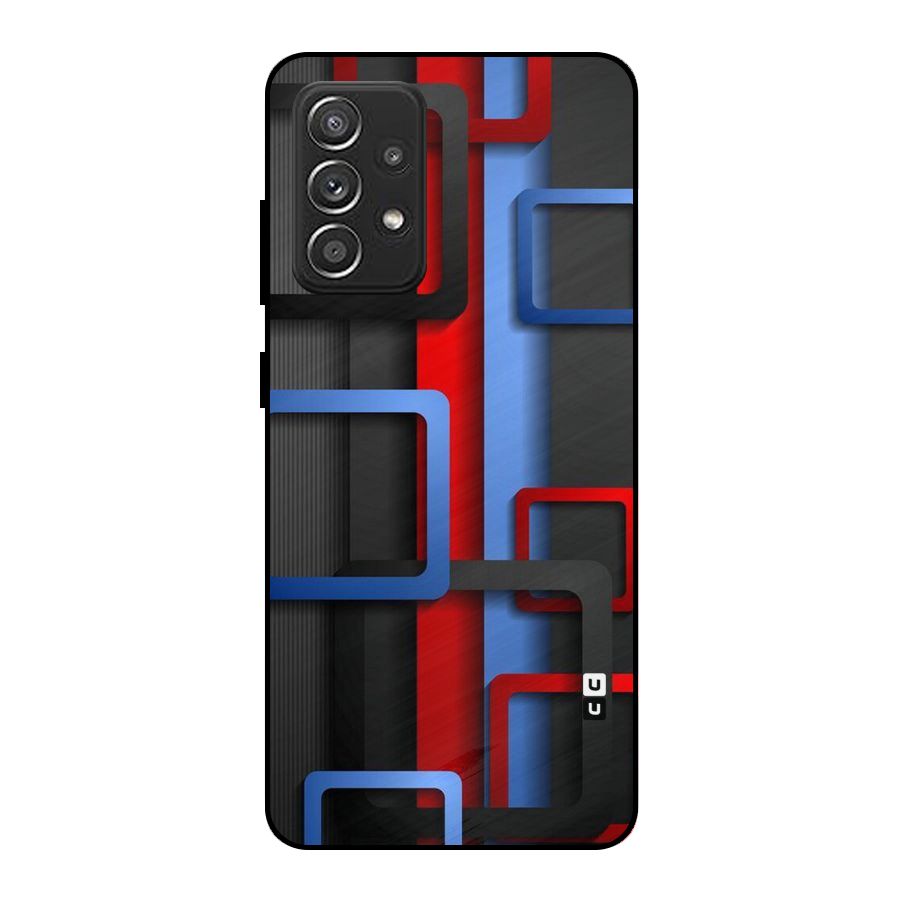Abstract Box Metal Back Case for Galaxy A52