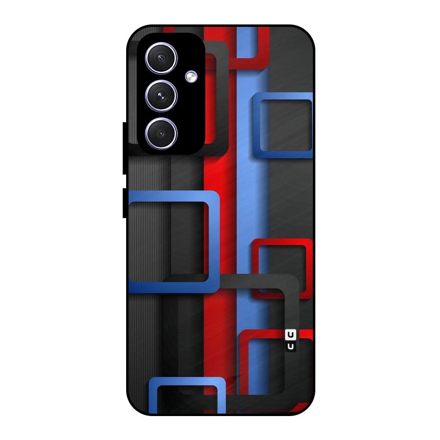 Abstract Box Metal Back Case for Galaxy A54