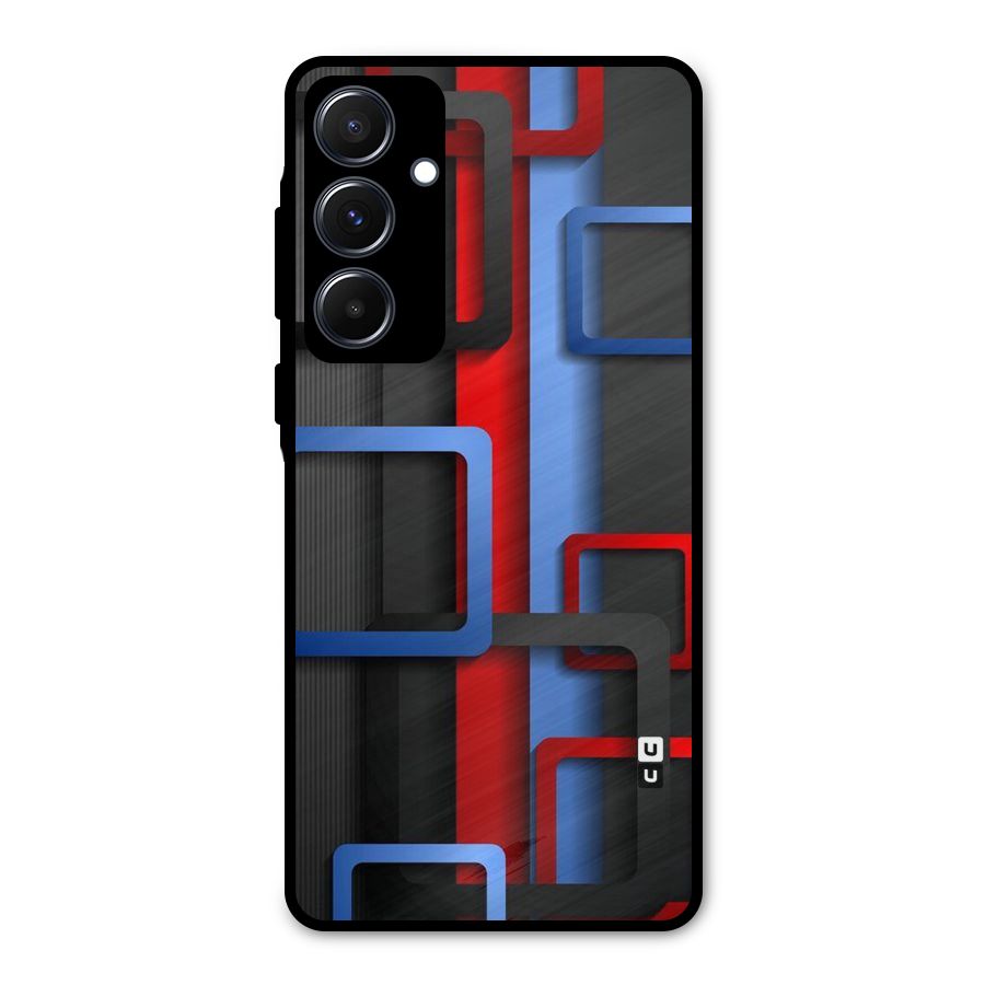 Abstract Box Metal Back Case for Galaxy A55