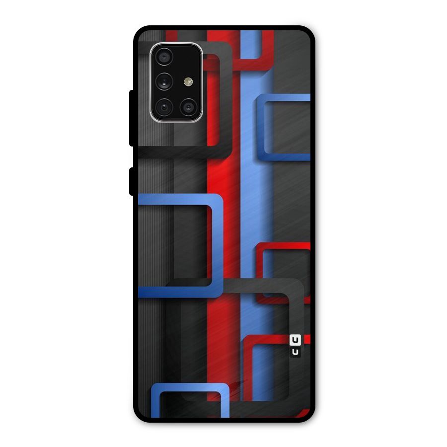 Abstract Box Metal Back Case for Galaxy A71