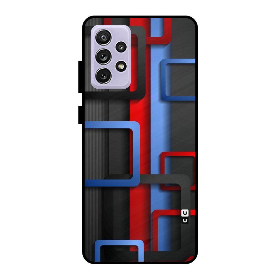 Abstract Box Metal Back Case for Galaxy A72
