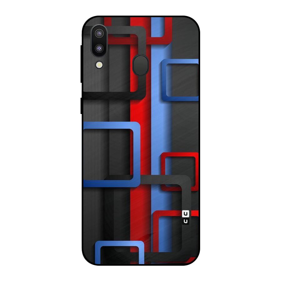 Abstract Box Metal Back Case for Galaxy M20
