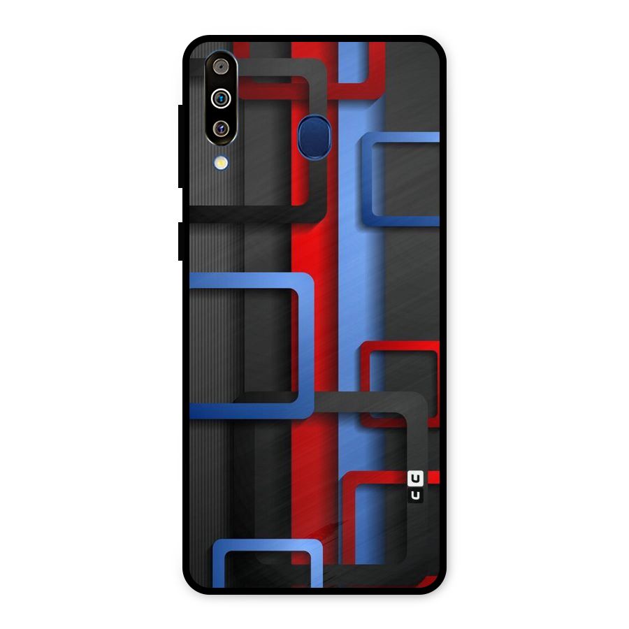 Abstract Box Metal Back Case for Galaxy M30
