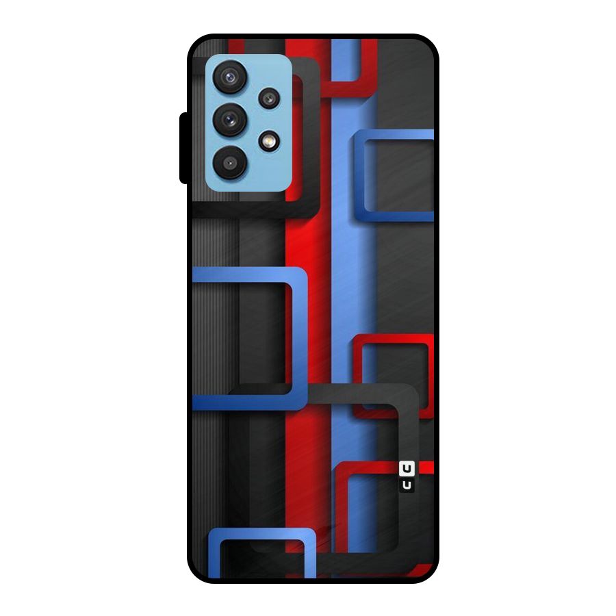 Abstract Box Metal Back Case for Galaxy M32 5G