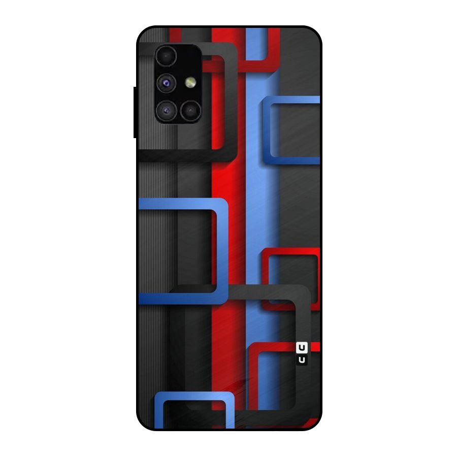 Abstract Box Metal Back Case for Galaxy M51
