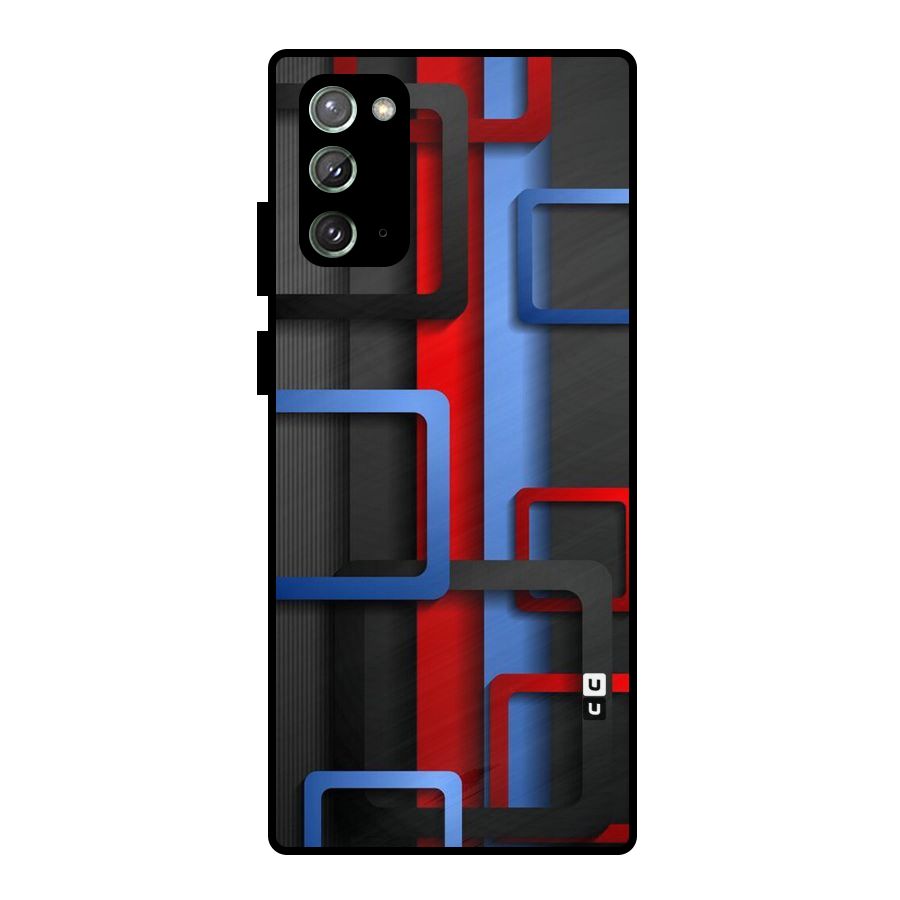 Abstract Box Metal Back Case for Galaxy Note 20