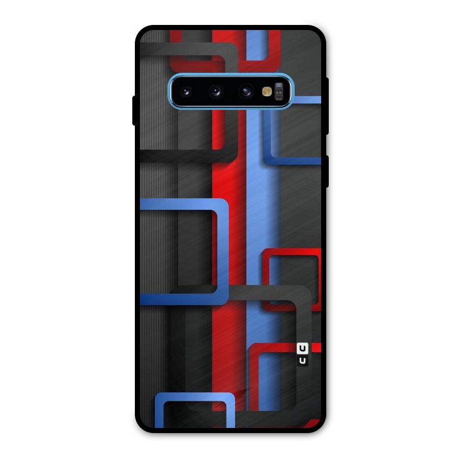 Abstract Box Metal Back Case for Galaxy S10