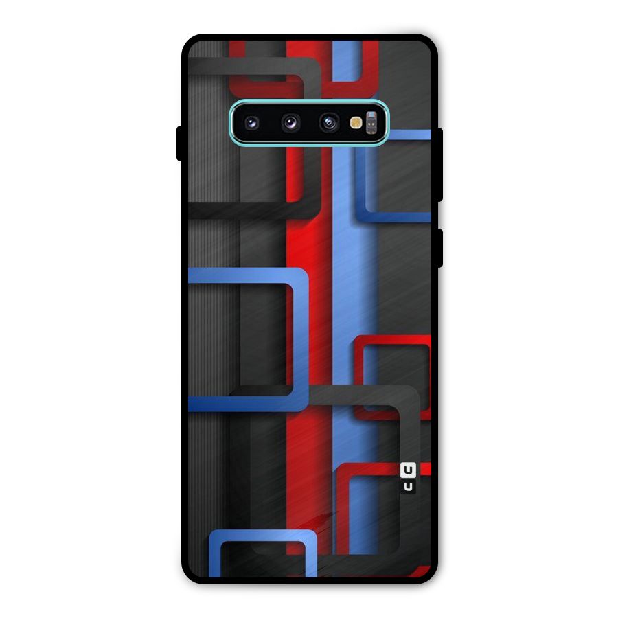 Abstract Box Metal Back Case for Galaxy S10 Plus