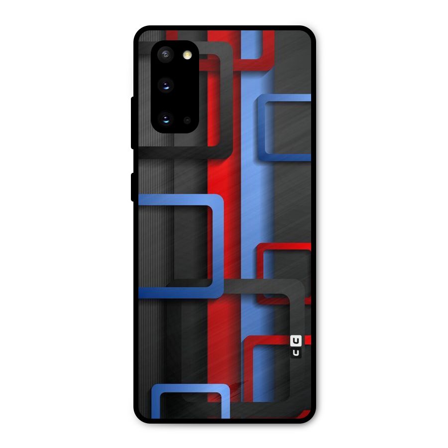 Abstract Box Metal Back Case for Galaxy S20