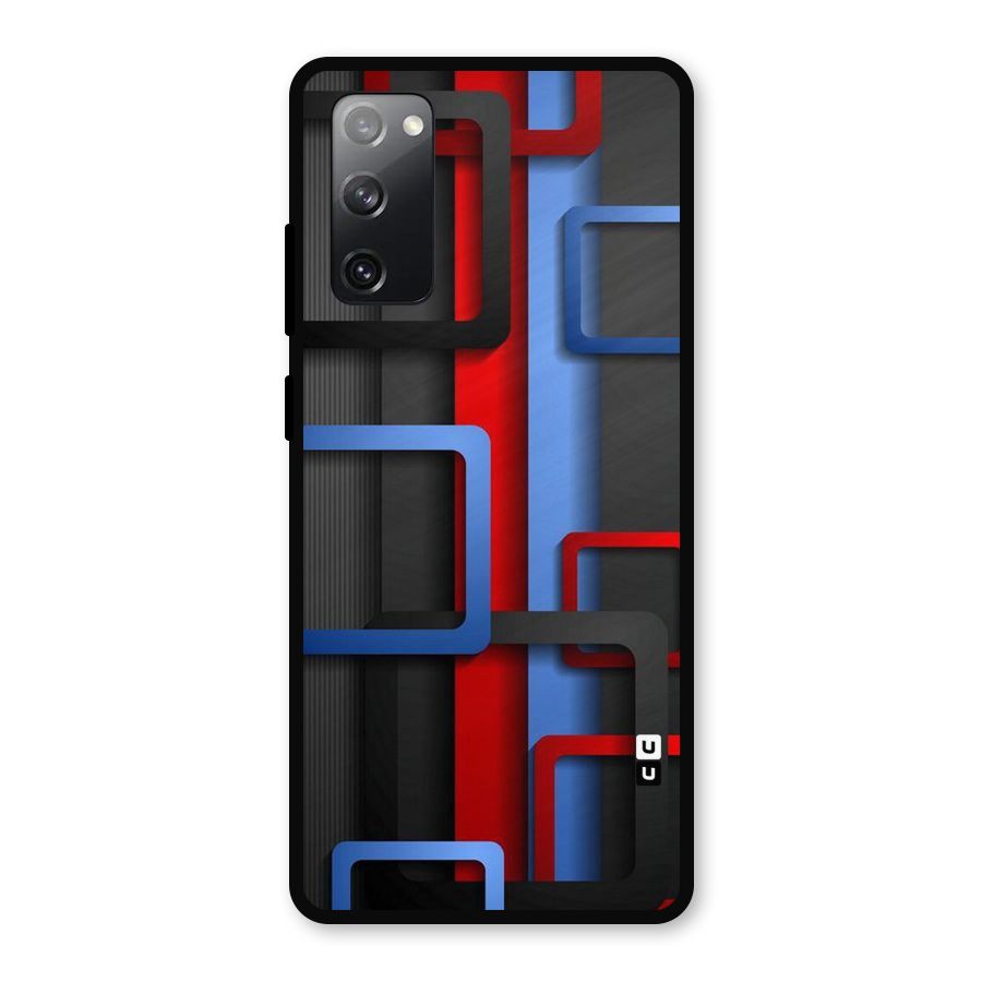 Abstract Box Metal Back Case for Galaxy S20 FE 5G