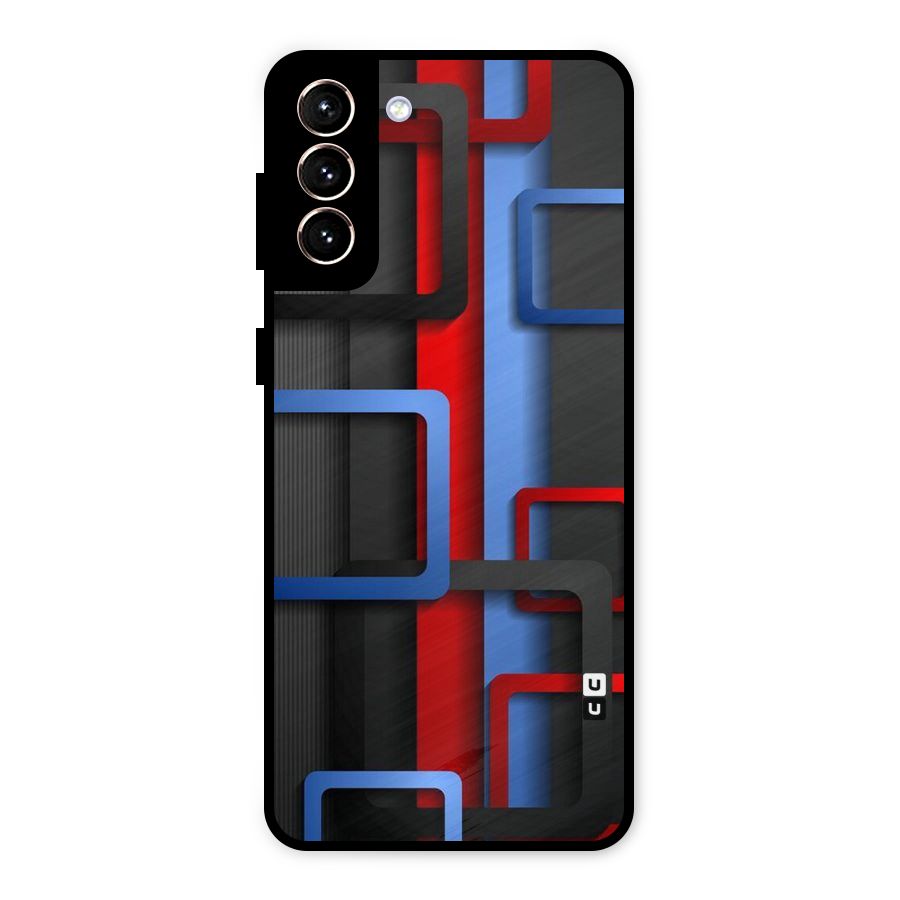 Abstract Box Metal Back Case for Galaxy S21 Plus