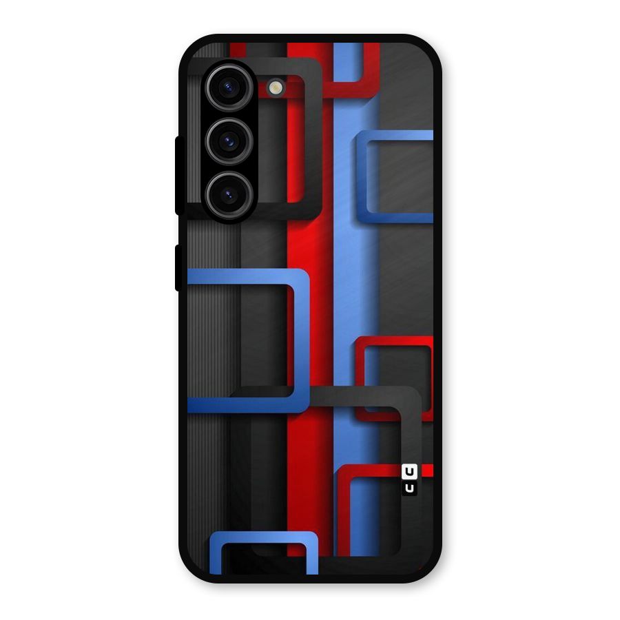 Abstract Box Metal Back Case for Galaxy S23