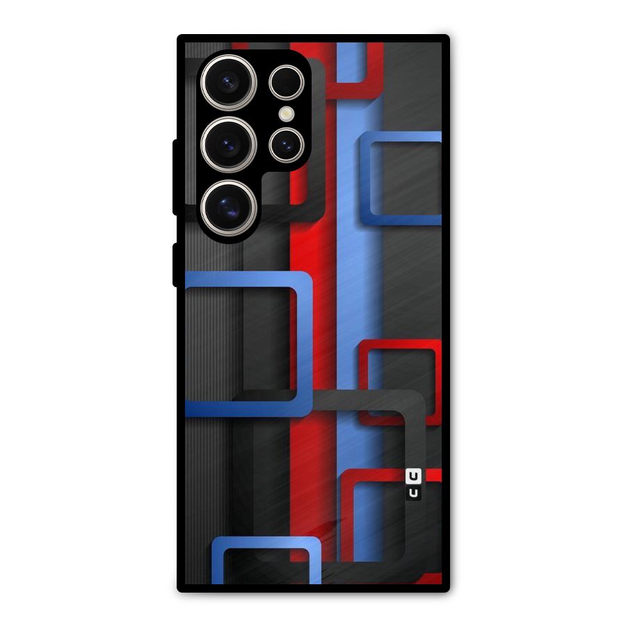 Abstract Box Metal Back Case for Galaxy S24 Ultra