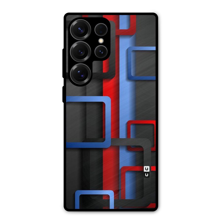 Abstract Box Metal Back Case for Galaxy S25 Ultra
