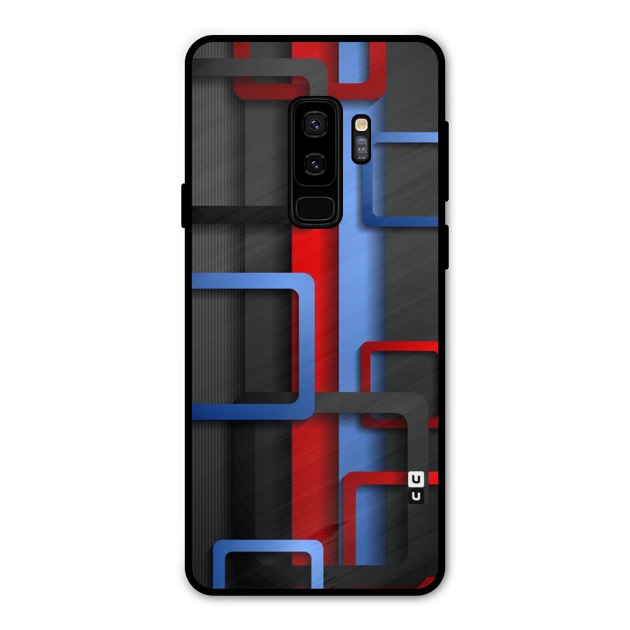 Abstract Box Metal Back Case for Galaxy S9 Plus