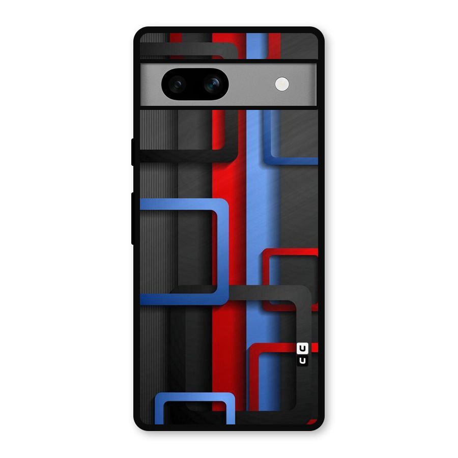 Abstract Box Metal Back Case for Google Pixel 7a