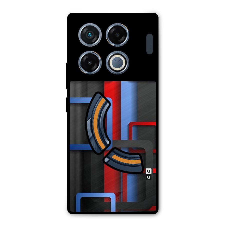 Abstract Box Metal Back Case for Infinix GT 20 Pro