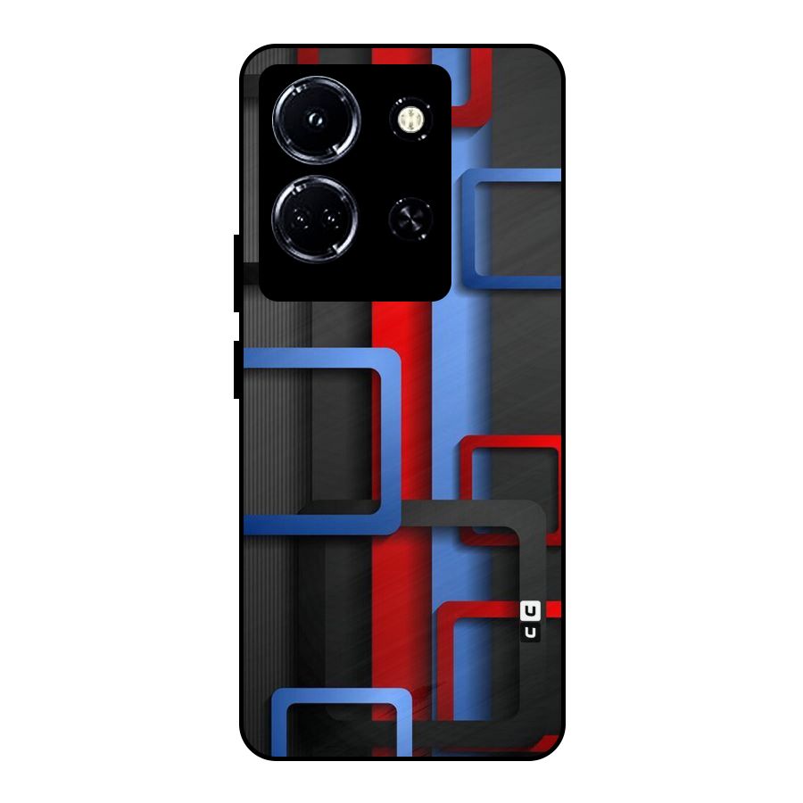 Abstract Box Metal Back Case for Infinix Note 30 5G