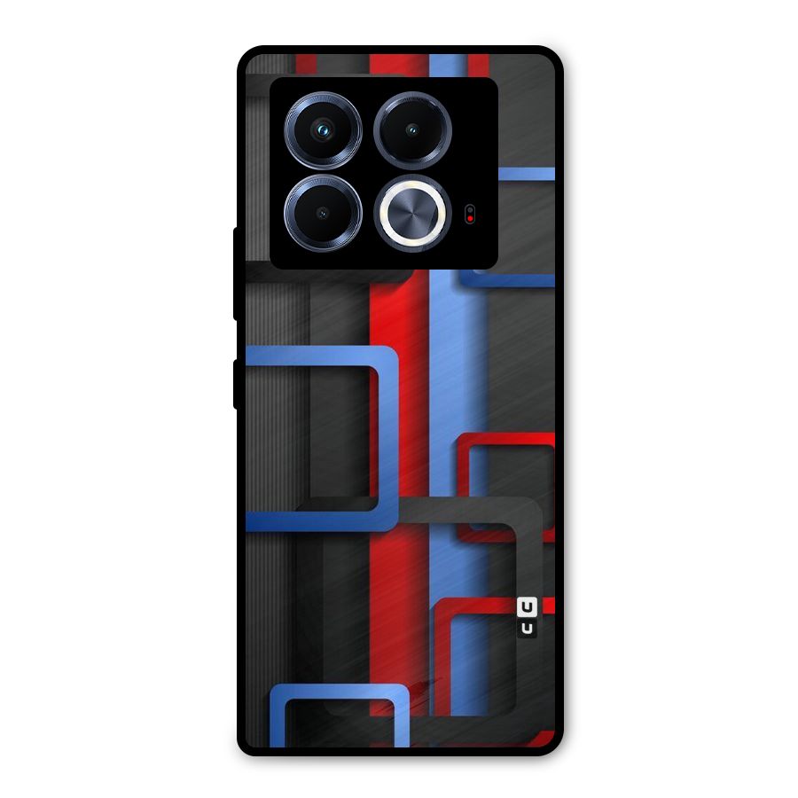 Abstract Box Metal Back Case for Infinix Note 40 5G
