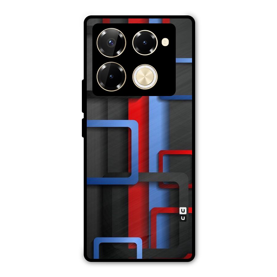 Abstract Box Metal Back Case for Infinix Note 40 Pro