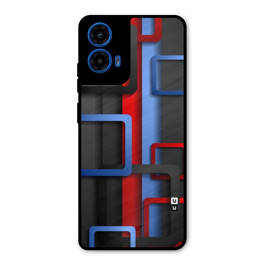 Abstract Box Metal Back Case for Moto G45