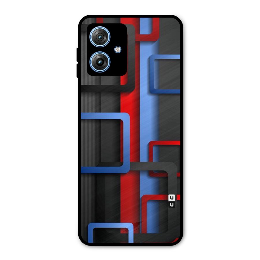 Abstract Box Metal Back Case for Moto G54
