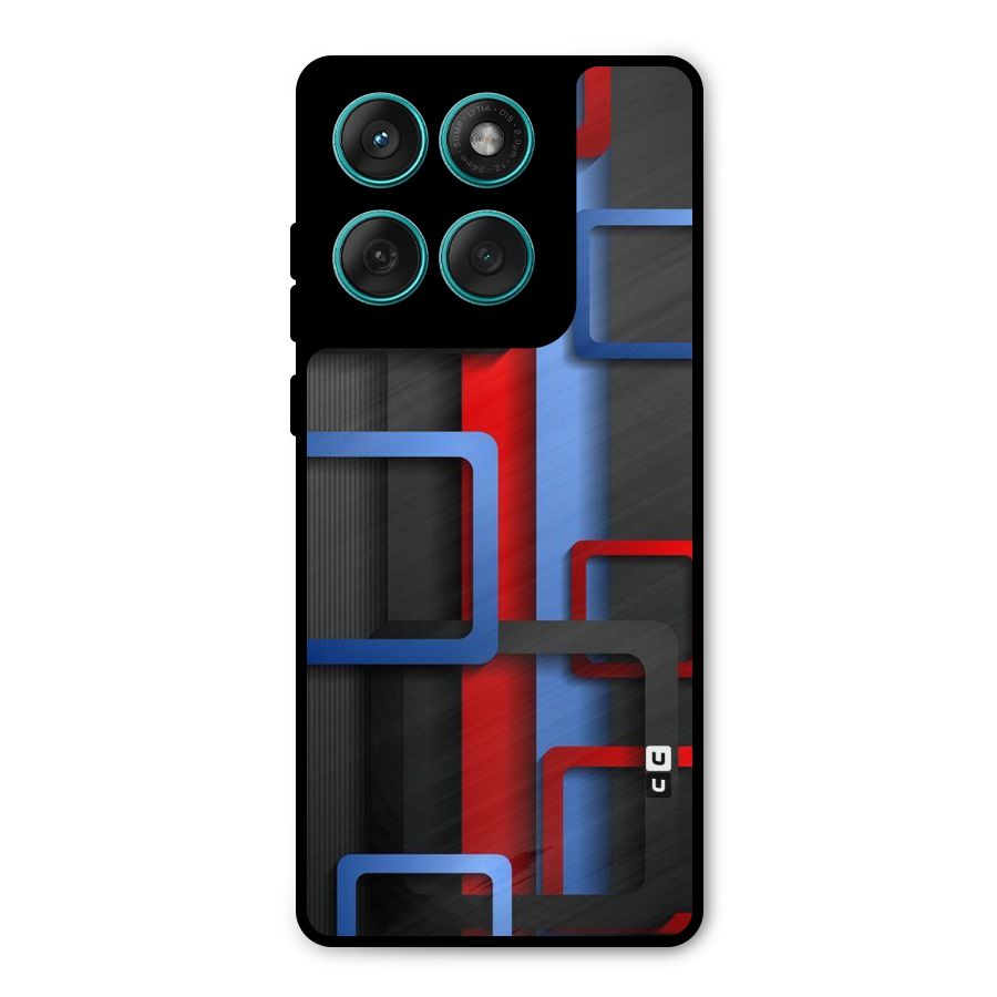 Abstract Box Metal Back Case for Motorola Edge 60 Fusion