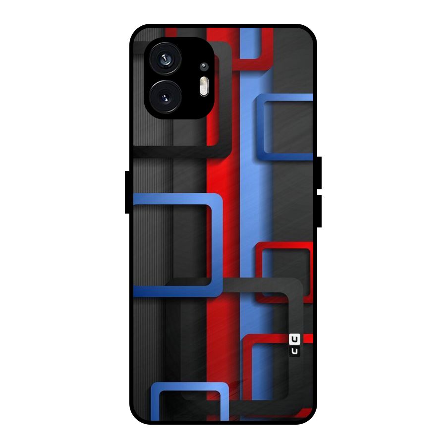 Abstract Box Metal Back Case for Nothing Phone 2