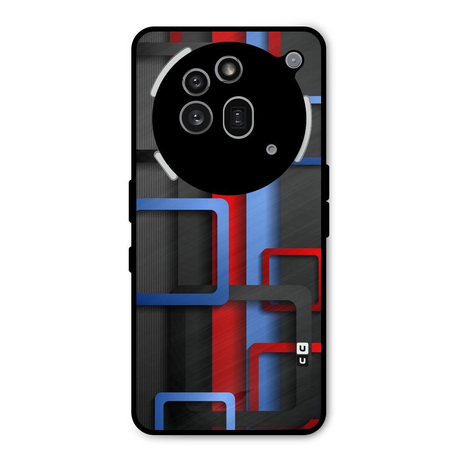 Abstract Box Metal Back Case for Nothing Phone 3a Pro