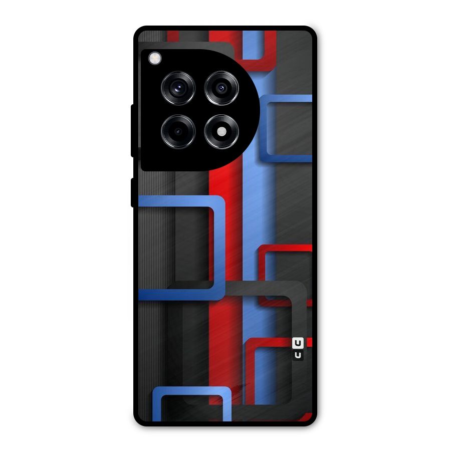 Abstract Box Metal Back Case for OnePlus 12R