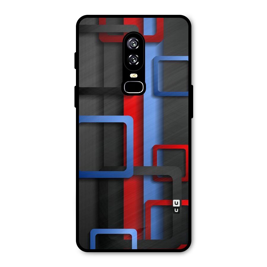 Abstract Box Metal Back Case for OnePlus 6