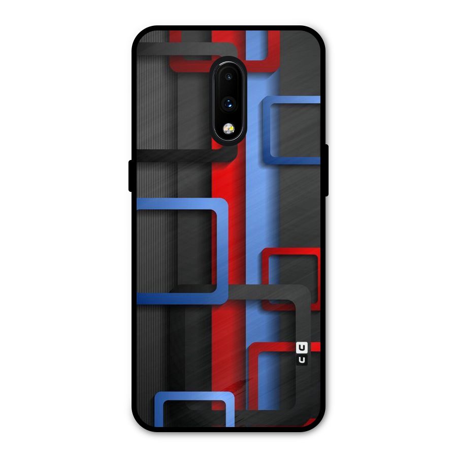 Abstract Box Metal Back Case for OnePlus 7