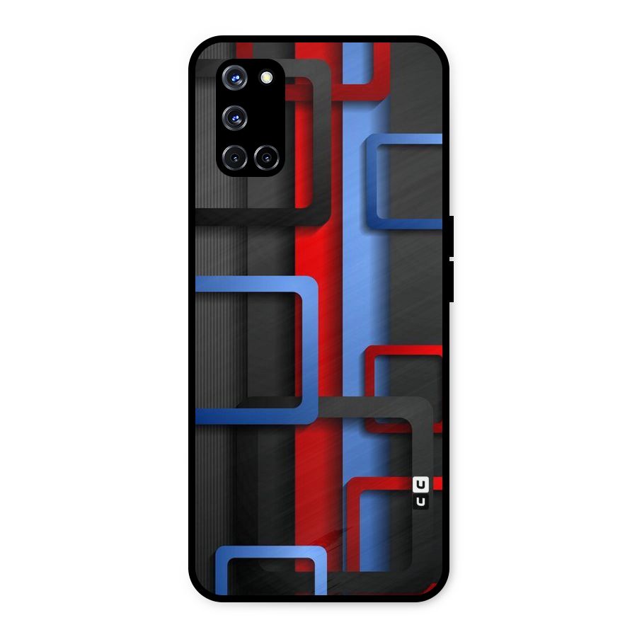 Abstract Box Metal Back Case for Oppo A52