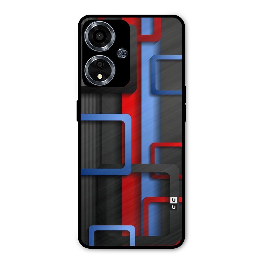 Abstract Box Metal Back Case for Oppo A59