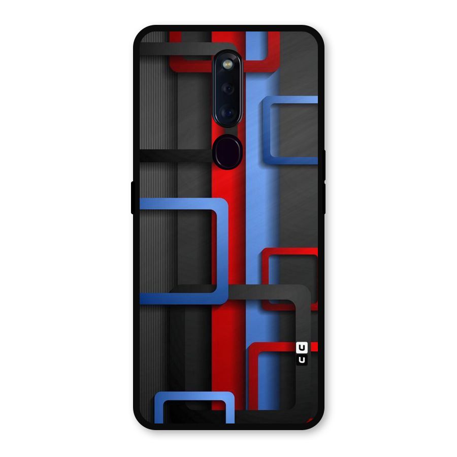 Abstract Box Metal Back Case for Oppo F11 Pro