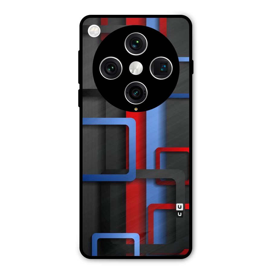 Abstract Box Metal Back Case for Oppo Find X8 Pro