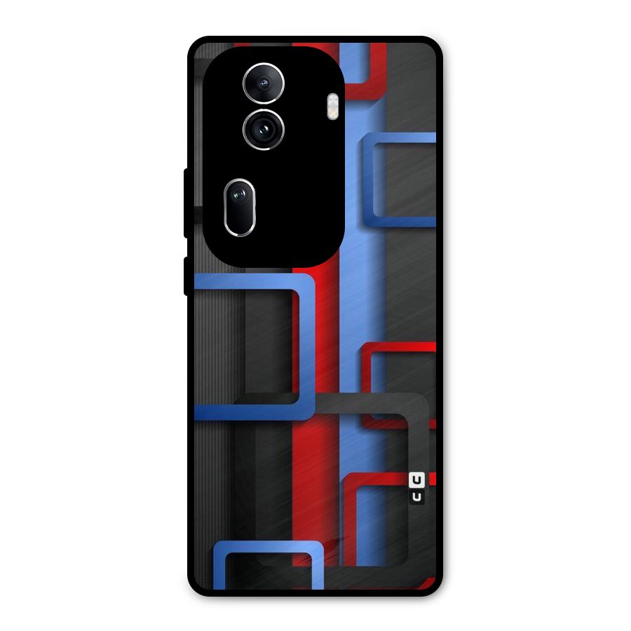 Abstract Box Metal Back Case for Oppo Reno11 Pro 5G