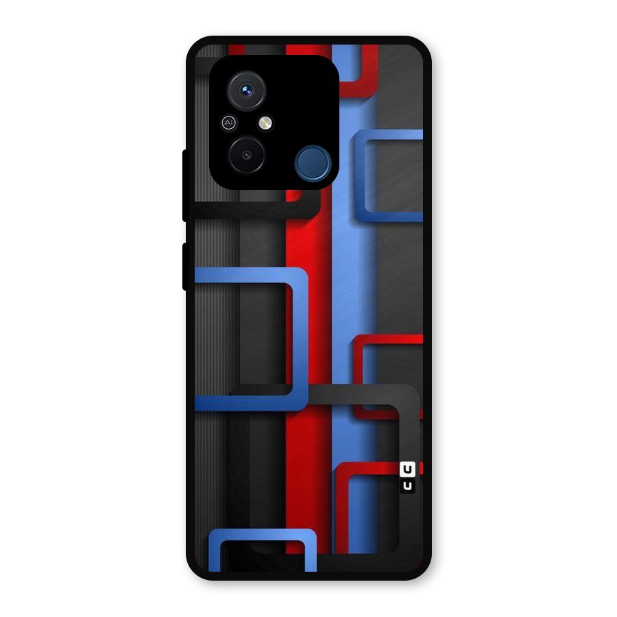 Abstract Box Metal Back Case for Poco C55