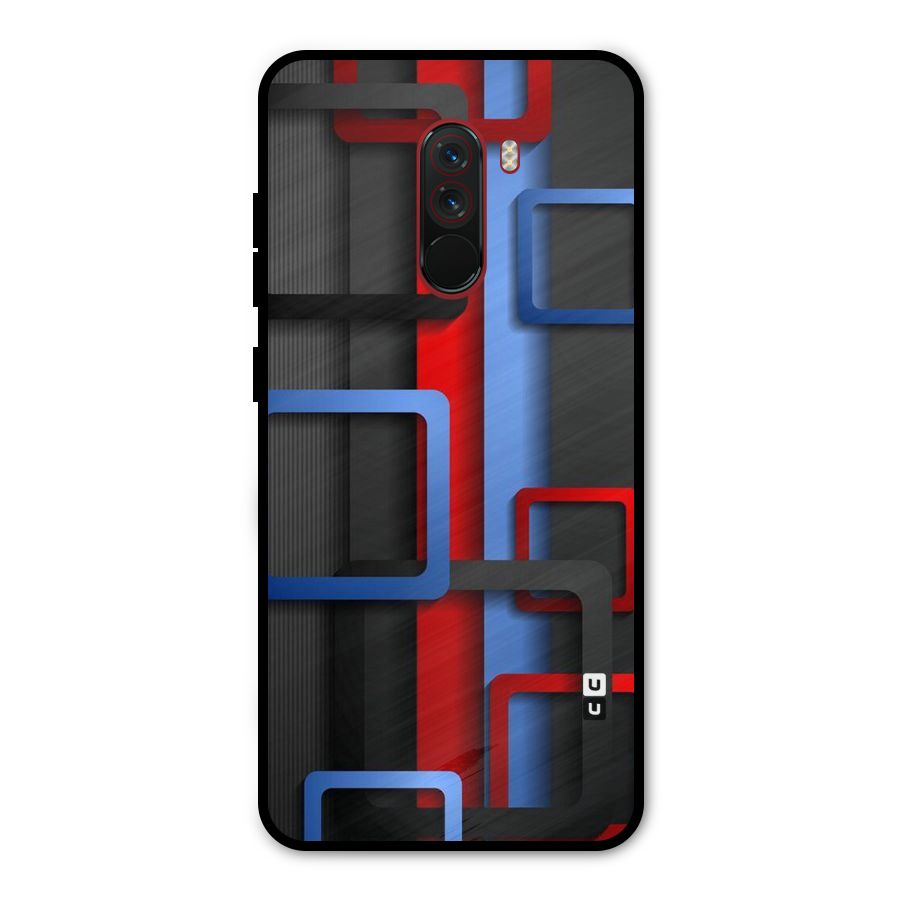 Abstract Box Metal Back Case for Poco F1