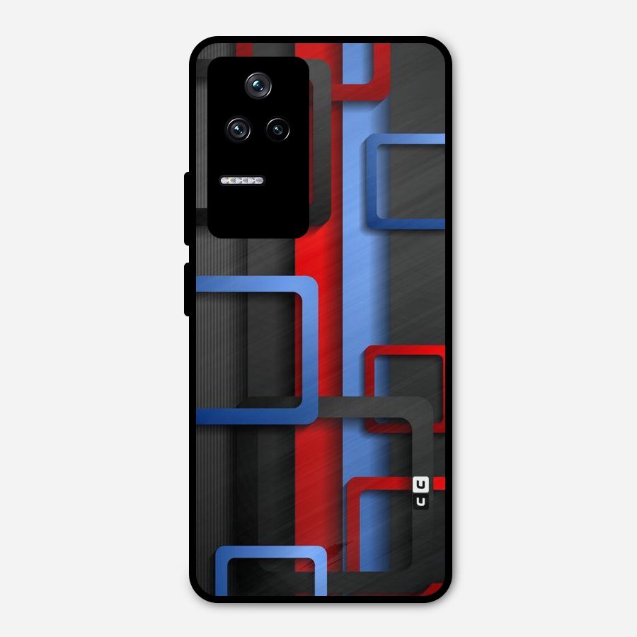Abstract Box Metal Back Case for Poco F4 5G