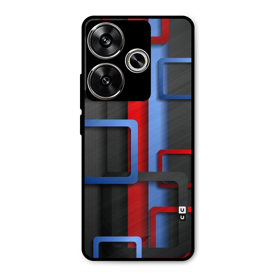 Abstract Box Metal Back Case for Poco F6