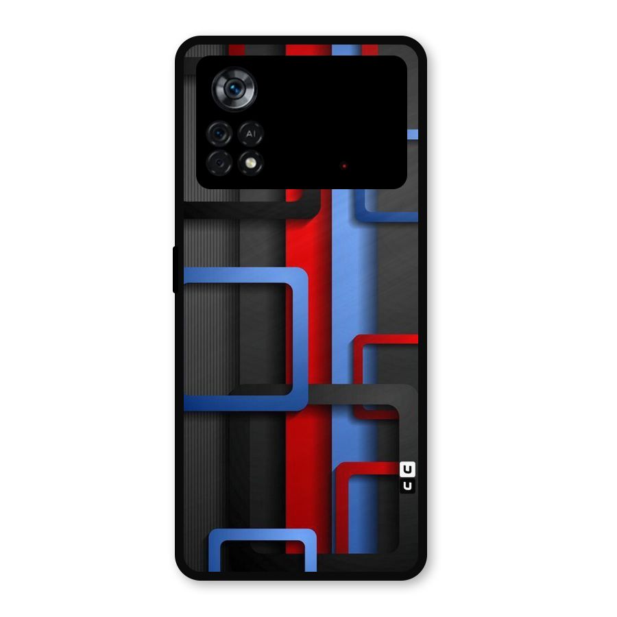 Abstract Box Metal Back Case for Poco X4 Pro 5G