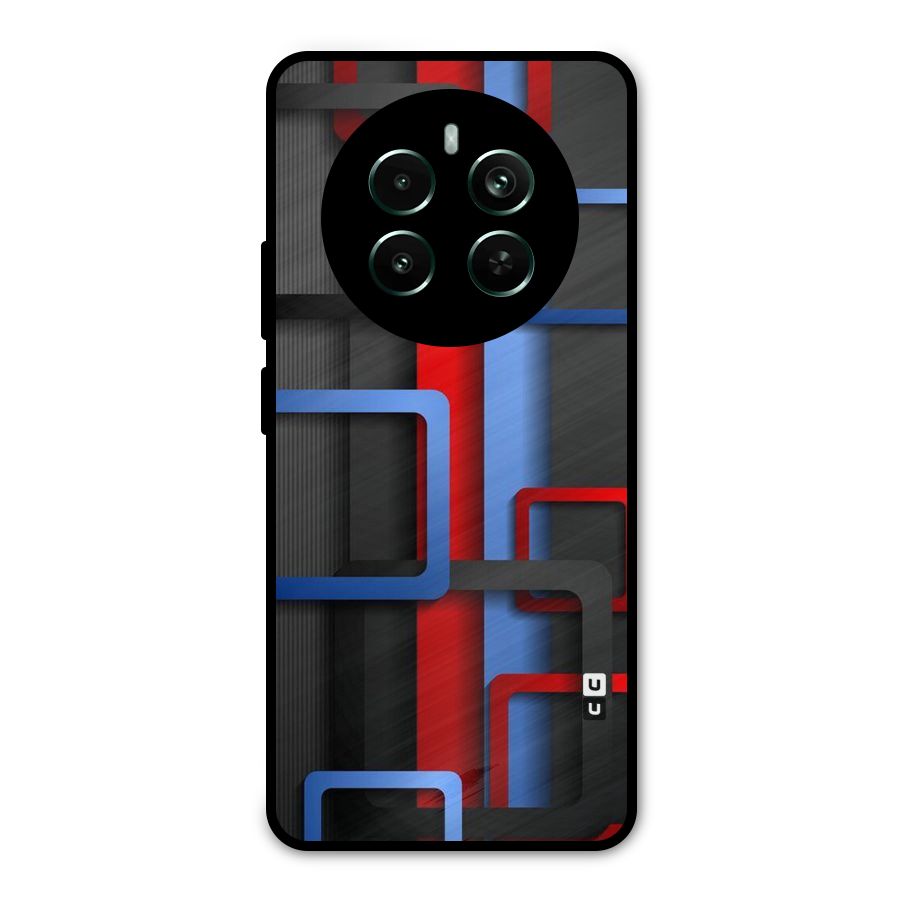 Abstract Box Metal Back Case for Realme 12 Pro Plus
